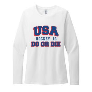 Spittin Chiclets Usa Hockey Is Do Or Die Womens CVC Long Sleeve Shirt