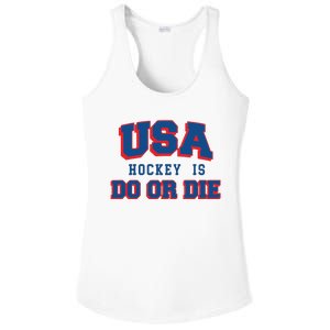 Spittin Chiclets Usa Hockey Is Do Or Die Ladies PosiCharge Competitor Racerback Tank