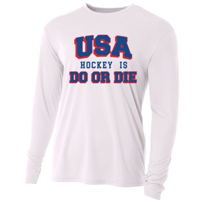 Spittin Chiclets Usa Hockey Is Do Or Die Cooling Performance Long Sleeve Crew