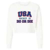 Spittin Chiclets Usa Hockey Is Do Or Die Cropped Pullover Crew