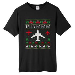 Spitfire Christmas Ugly Jumper Style Airplane Aircraft Plane Gift Tall Fusion ChromaSoft Performance T-Shirt