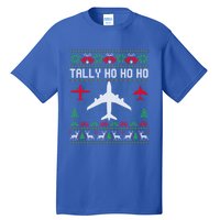 Spitfire Christmas Ugly Jumper Style Airplane Aircraft Plane Gift Tall T-Shirt