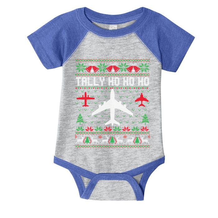 Spitfire Christmas Ugly Jumper Style Airplane Aircraft Plane Gift Infant Baby Jersey Bodysuit