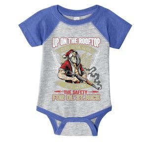 Santa Claus Up On The Rooftop Click Click Click Funny Funny Gift Infant Baby Jersey Bodysuit