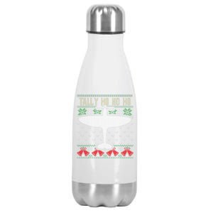 Spitfire Christmas Ugly Jumper Style Airplane Aircraft Plane Gift Stainless Steel Insulated Water Bottle