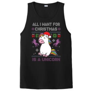 Santa Claus Unicorn Xmas PosiCharge Competitor Tank