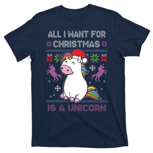 Santa Claus Unicorn Xmas T-Shirt