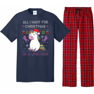 Santa Claus Unicorn Xmas Pajama Set