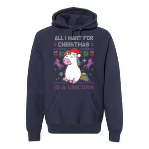 Santa Claus Unicorn Xmas Premium Hoodie