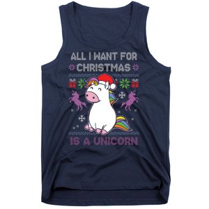 Santa Claus Unicorn Xmas Tank Top