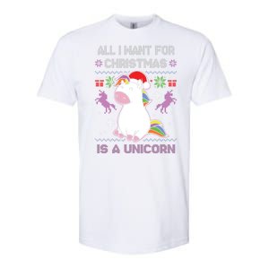 Santa Claus Unicorn Xmas Softstyle CVC T-Shirt