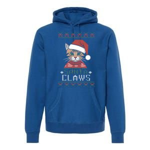 Santa Claw Ugly Christmas N Cat Xmas Cute Gift Premium Hoodie