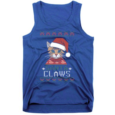 Santa Claw Ugly Christmas N Cat Xmas Cute Gift Tank Top