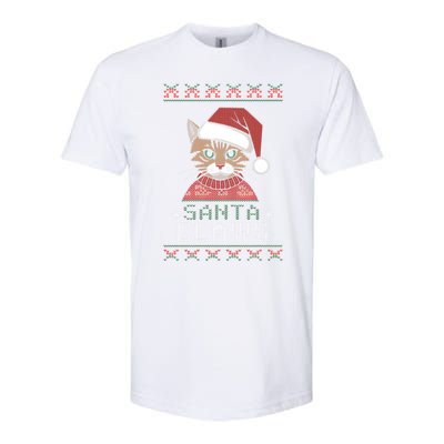 Santa Claw Ugly Christmas N Cat Xmas Cute Gift Softstyle CVC T-Shirt