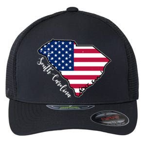 South Carolina United States Map T Shirt Flexfit Unipanel Trucker Cap