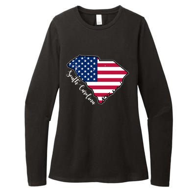 South Carolina United States Map T Shirt Womens CVC Long Sleeve Shirt