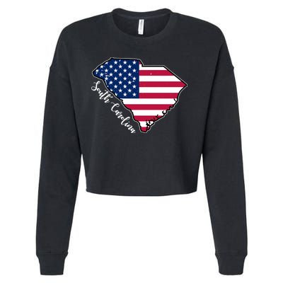 South Carolina United States Map T Shirt Cropped Pullover Crew