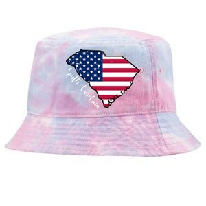 South Carolina United States Map T Shirt Tie-Dyed Bucket Hat