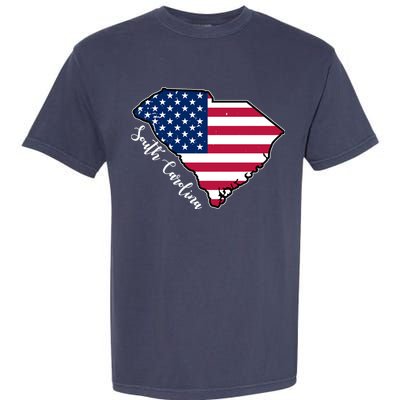 South Carolina United States Map T Shirt Garment-Dyed Heavyweight T-Shirt
