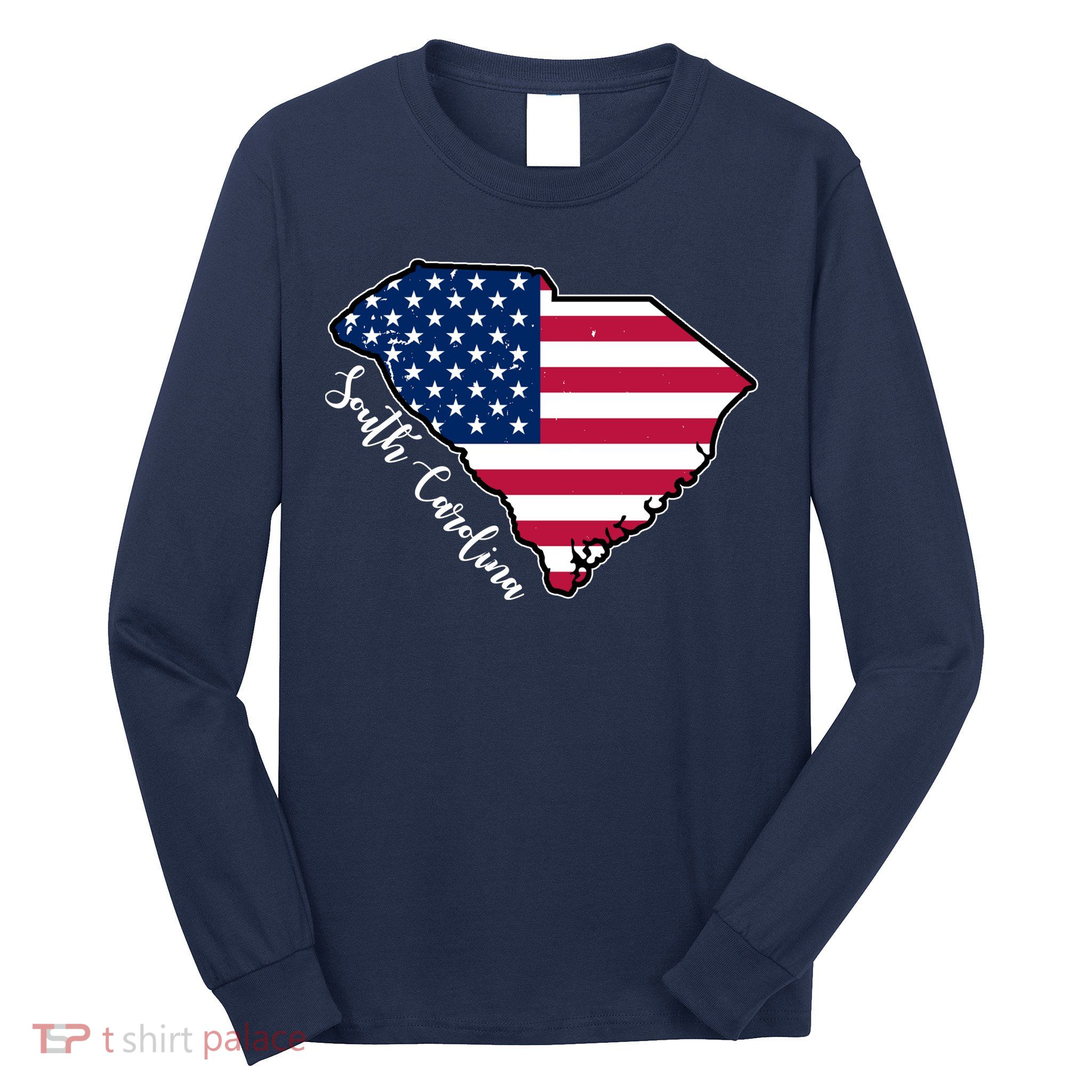 South Carolina United States Map T Shirt Long Sleeve Shirt