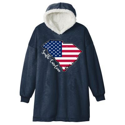 South Carolina United States Map T Shirt Hooded Wearable Blanket