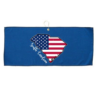 South Carolina United States Map T Shirt Large Microfiber Waffle Golf Towel