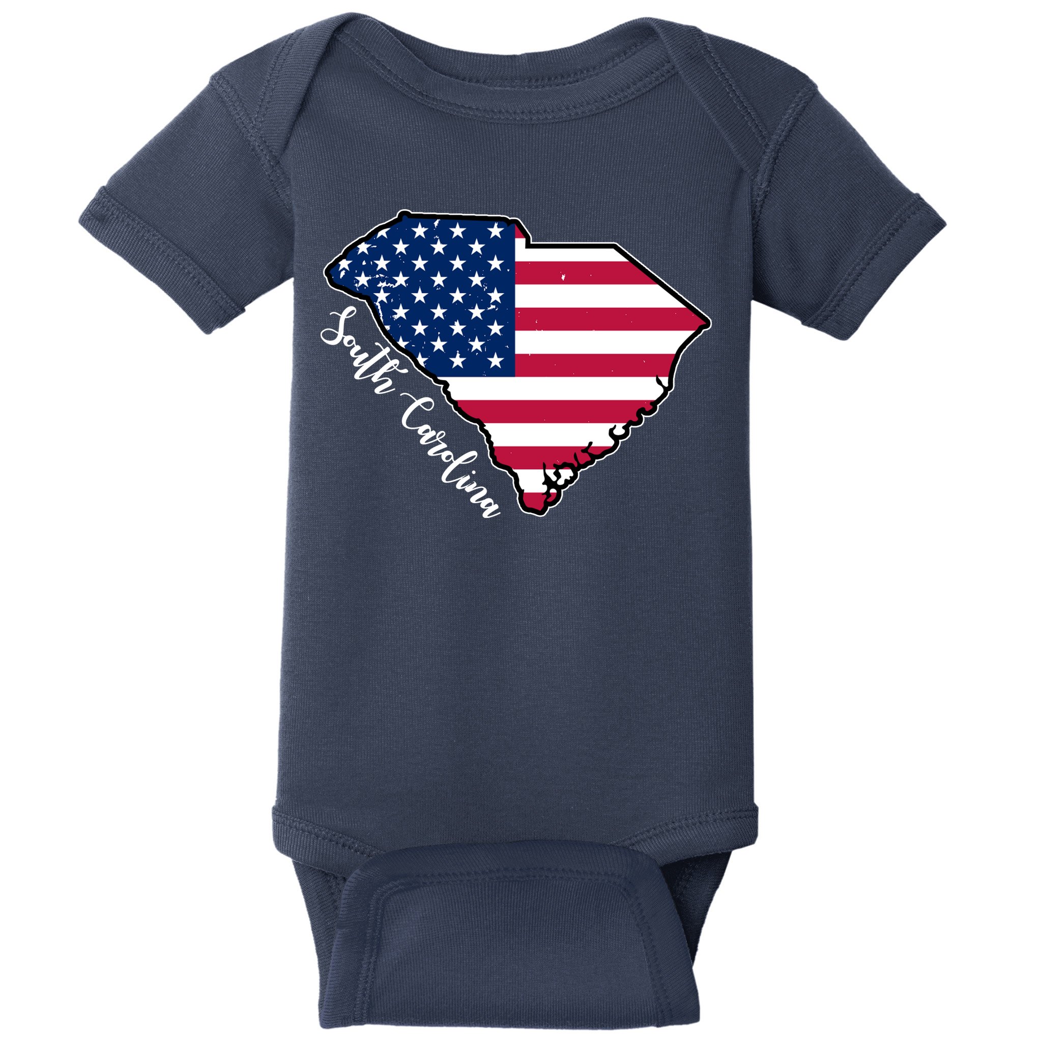 South Carolina United States Map T Shirt Baby Bodysuit