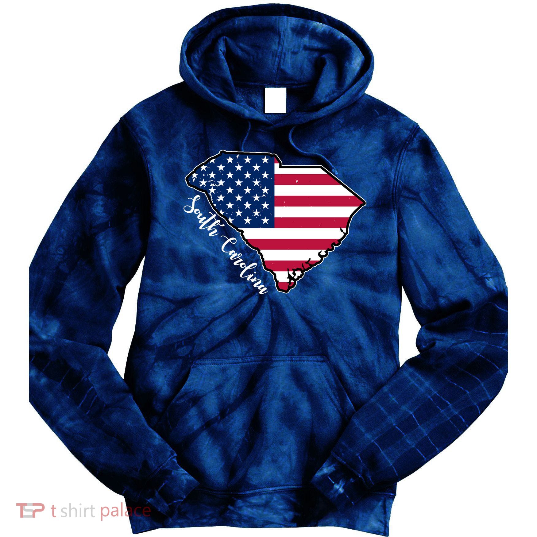 South Carolina United States Map T Shirt Tie Dye Hoodie