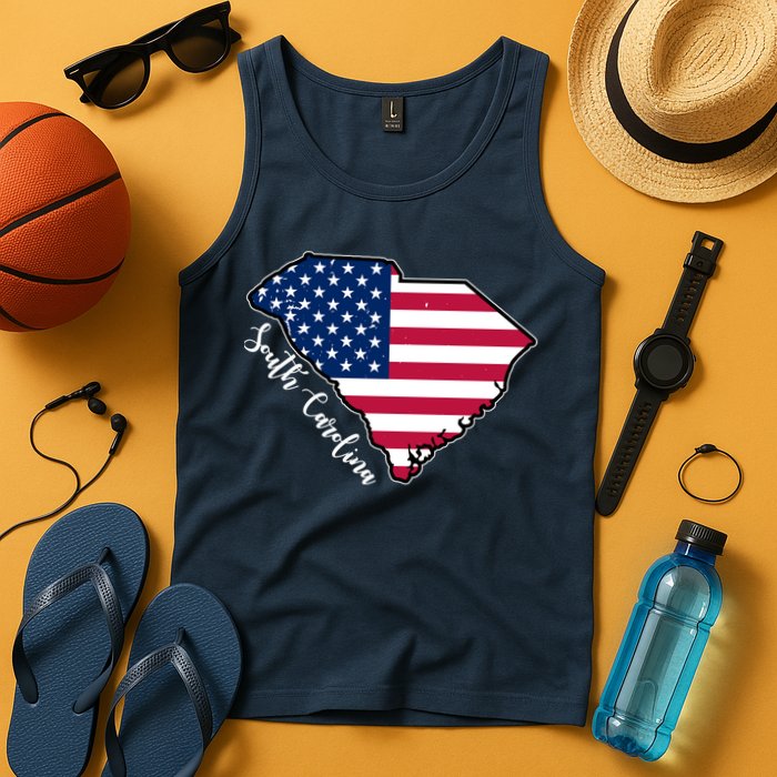South Carolina United States Map T Shirt Tank Top