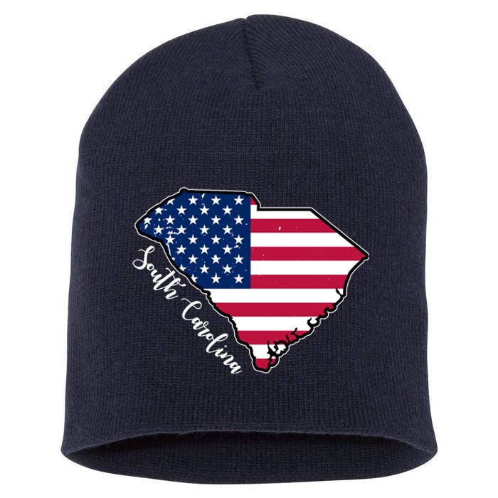 South Carolina United States Map T Shirt Short Acrylic Beanie