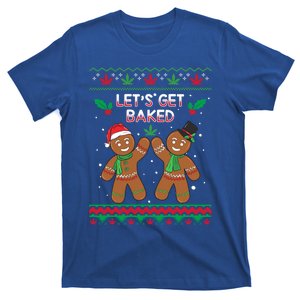 Stoner Christmas Ugly Funny Gift Lets Get Baked Weed Gift Funny Gift T-Shirt