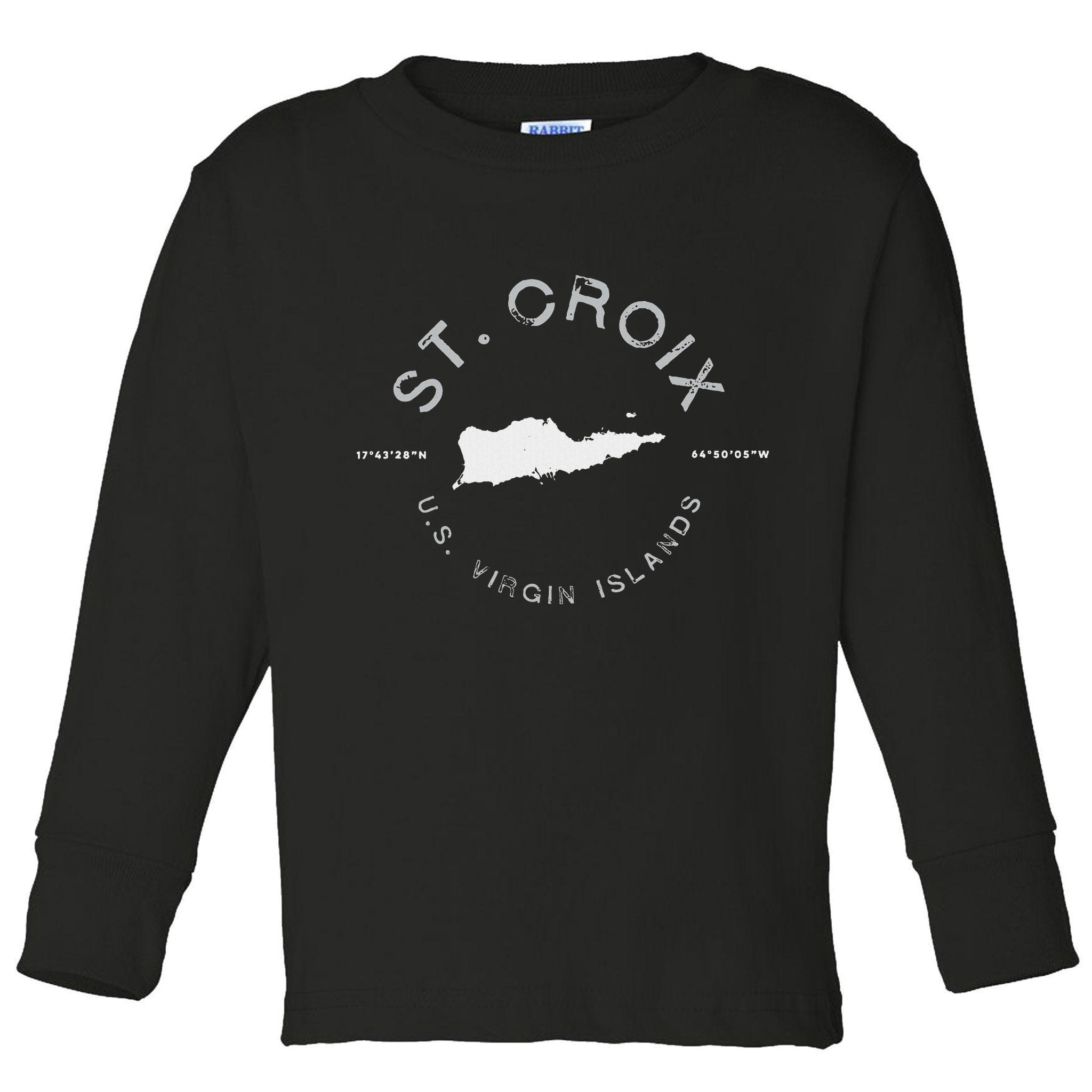St. Croix Usvi Graphic Vintage Retro Toddler Long Sleeve Shirt