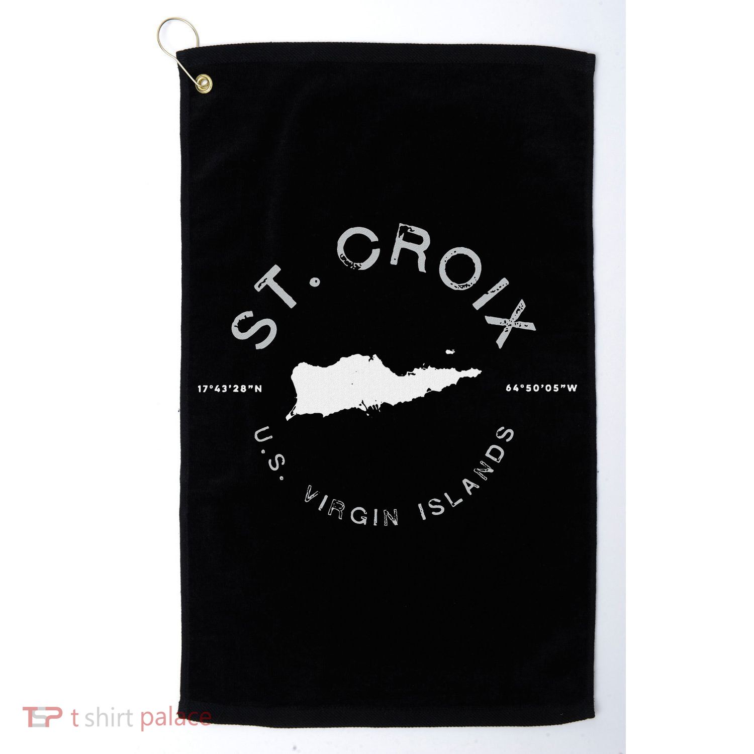 St. Croix Usvi Graphic Vintage Retro Golf Towel