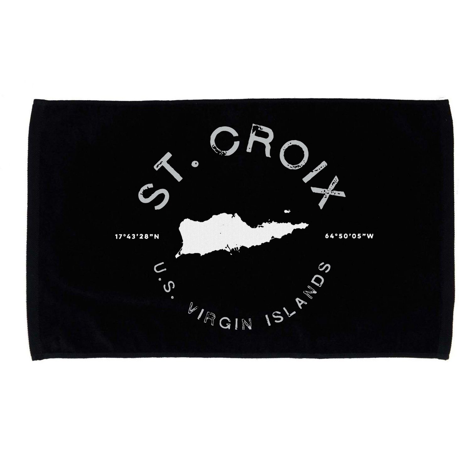 St. Croix Usvi Graphic Vintage Retro Microfiber Hand Towel