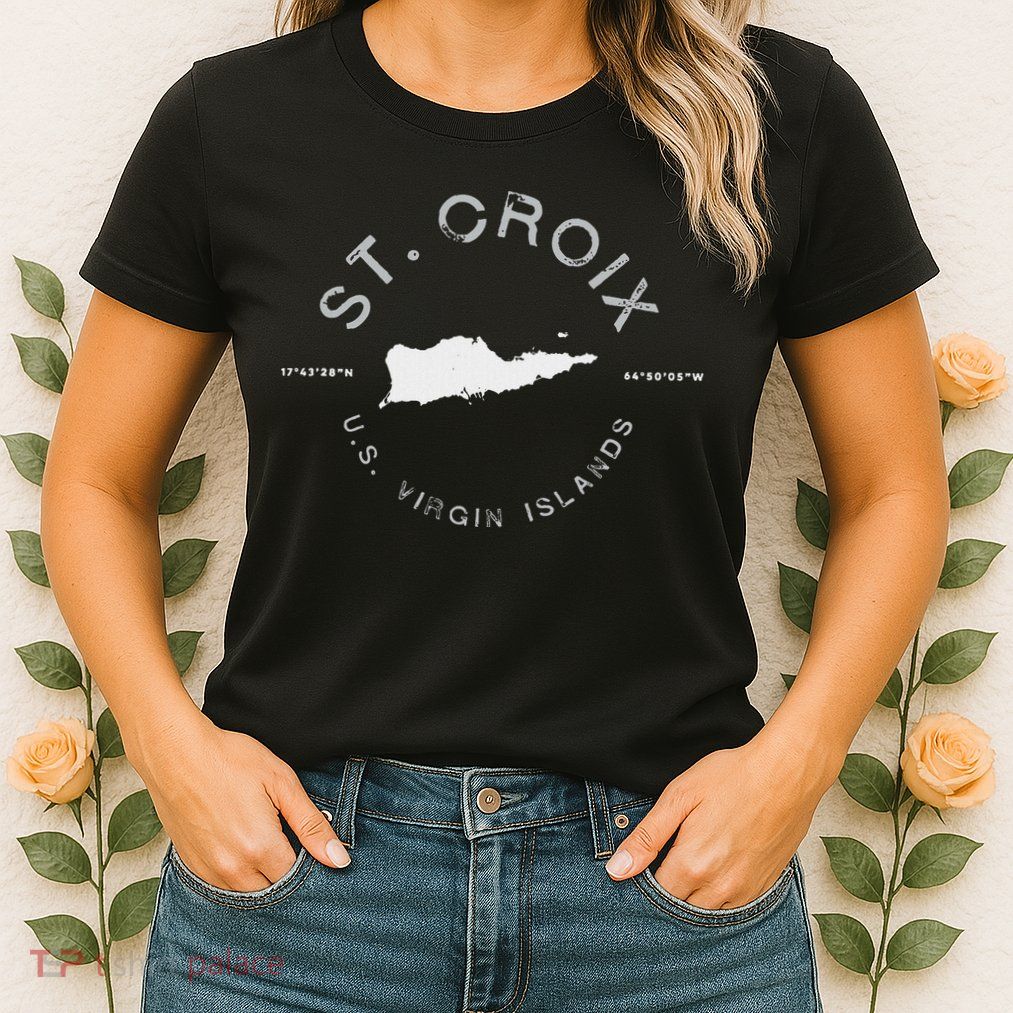 St. Croix Usvi Graphic Vintage Retro Womens T-Shirt