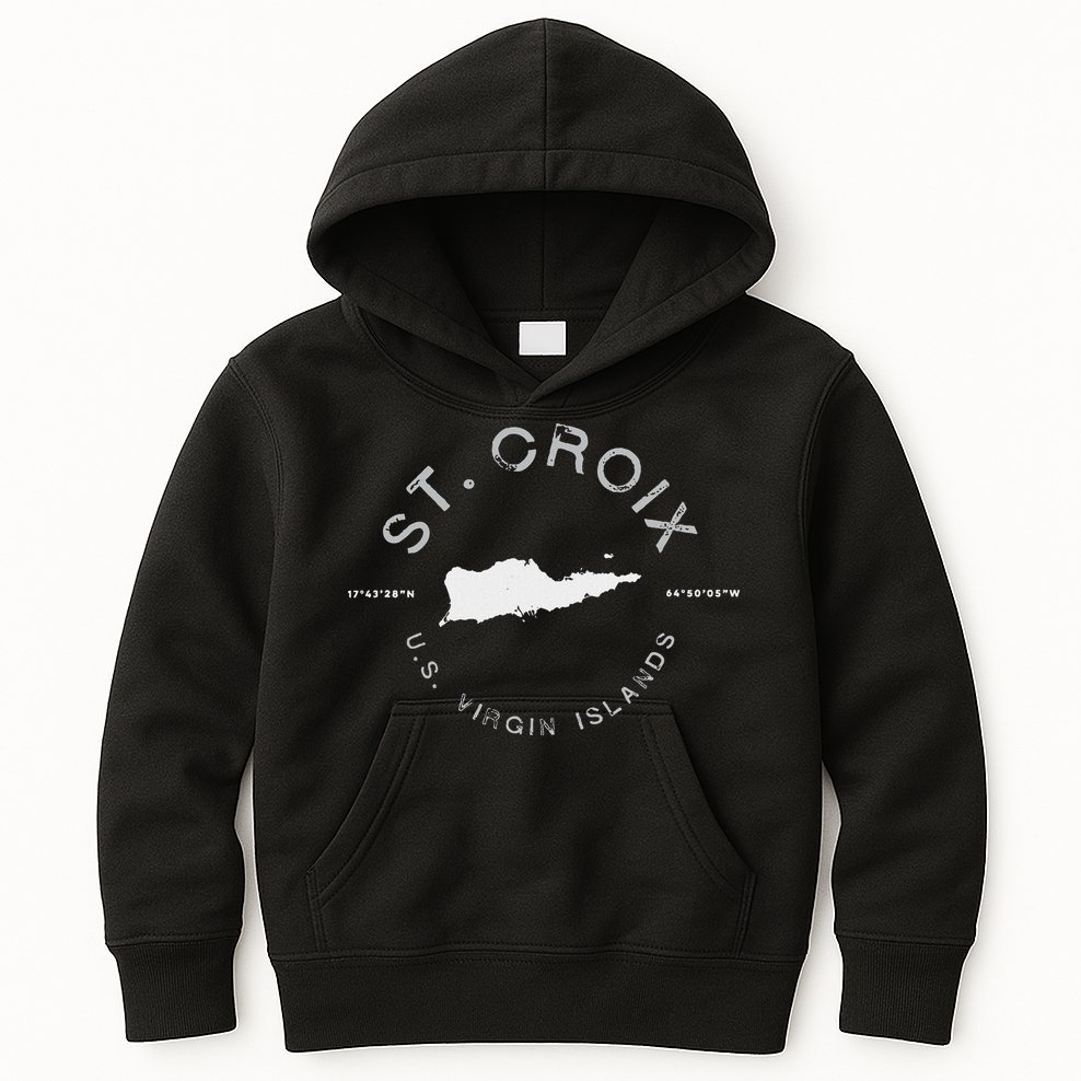 St. Croix Usvi Graphic Vintage Retro Kids Hoodie
