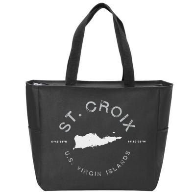 St. Croix Usvi Graphic Vintage Retro Zip Tote Bag