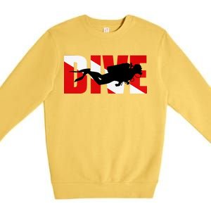 Scuba Dive Logo Premium Crewneck Sweatshirt