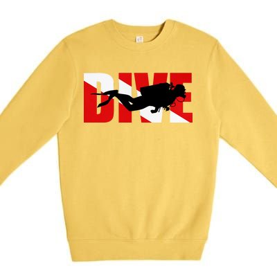 Scuba Dive Logo Premium Crewneck Sweatshirt