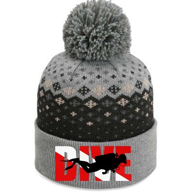 Scuba Dive Logo The Baniff Cuffed Pom Beanie