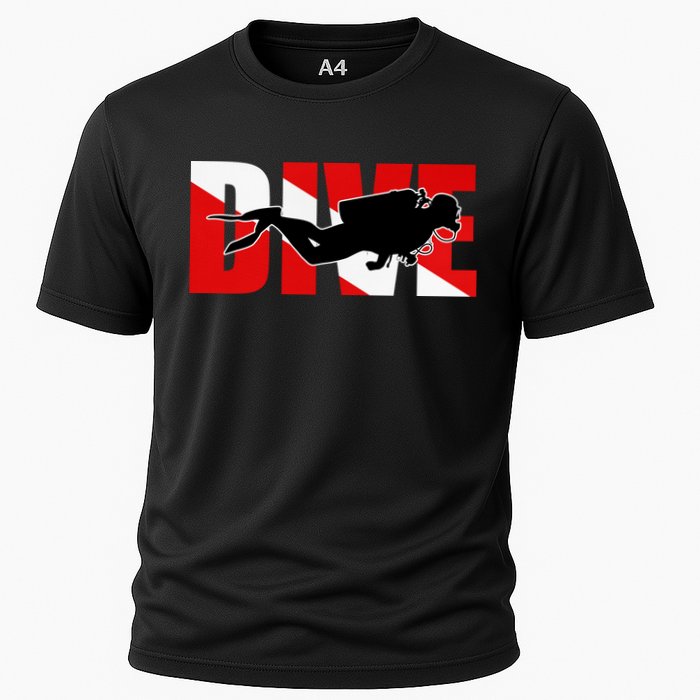 Scuba Dive Logo Cooling Performance Crew T-Shirt