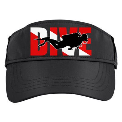 Scuba Dive Logo Adult Drive Performance Visor