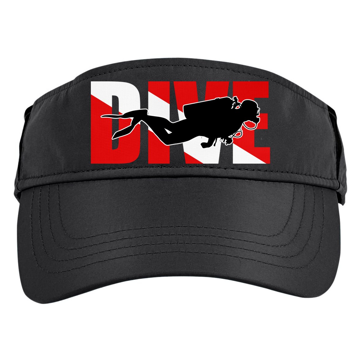 Scuba Dive Logo Adult Drive Performance Visor