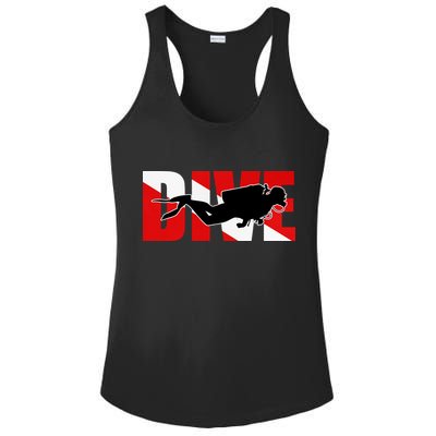 Scuba Dive Logo Ladies PosiCharge Competitor Racerback Tank