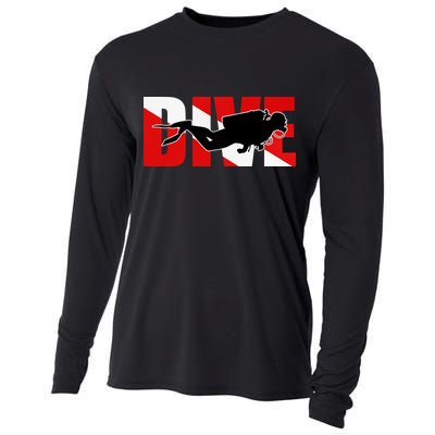 Scuba Dive Logo Cooling Performance Long Sleeve Crew