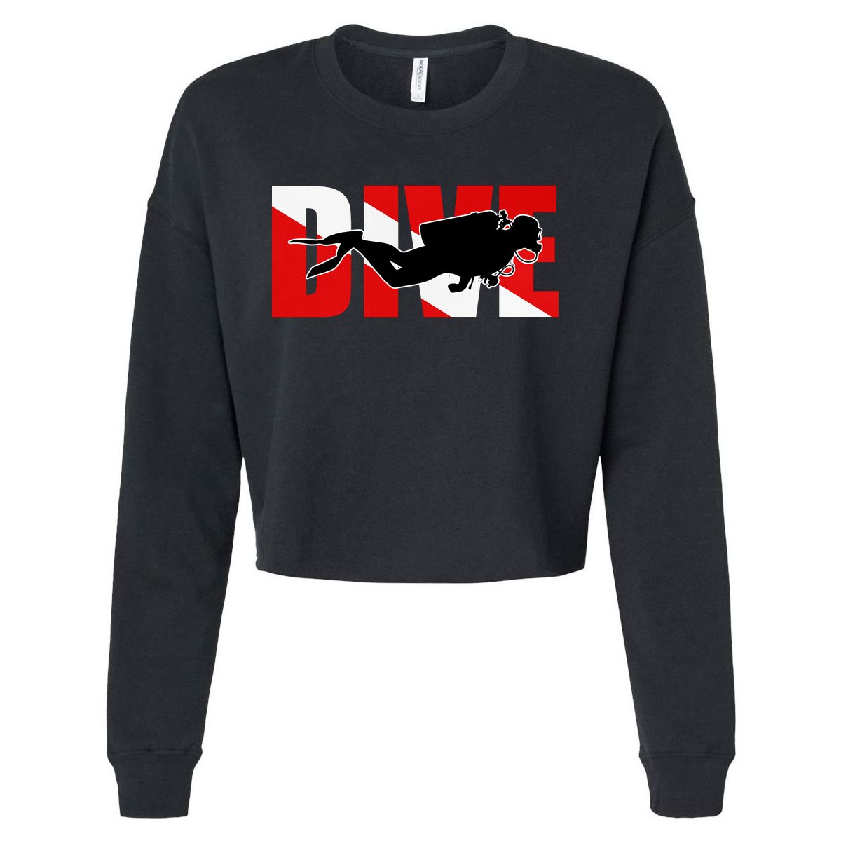 Scuba Dive Logo Cropped Pullover Crew