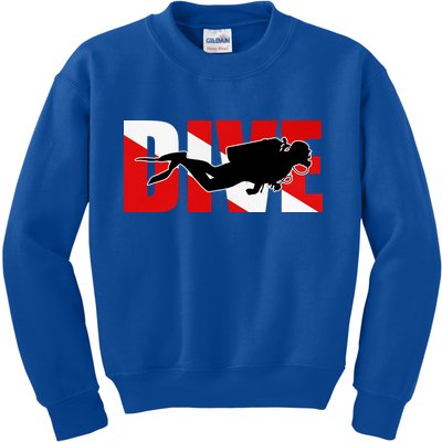 Scuba Dive Logo Kids Sweatshirt