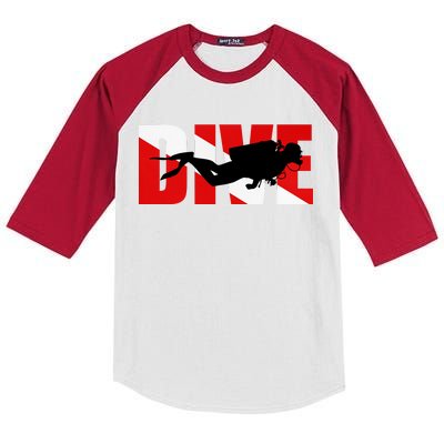 Scuba Dive Logo Kids Colorblock Raglan Jersey