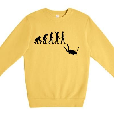 Scuba Diver Evolution Premium Crewneck Sweatshirt