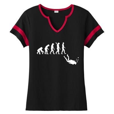 Scuba Diver Evolution Ladies Halftime Notch Neck Tee